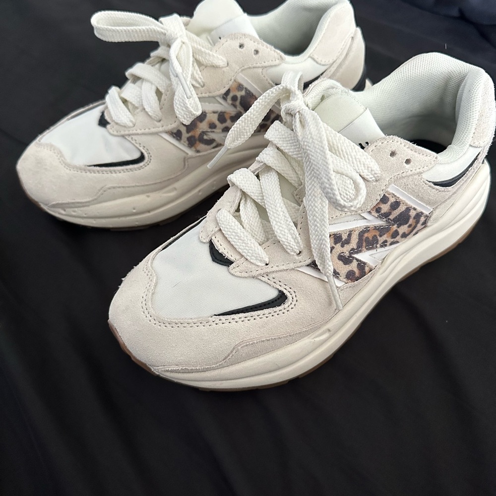 New Balance 57/40 Sea Salt Leopard Print Size 7.5